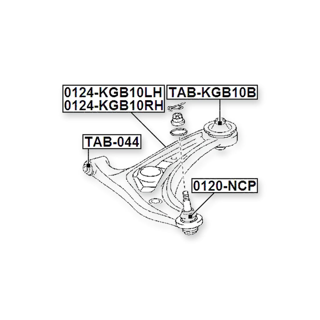 Citroen C1 Front Lower Bushing, Control Arm 2006-2014