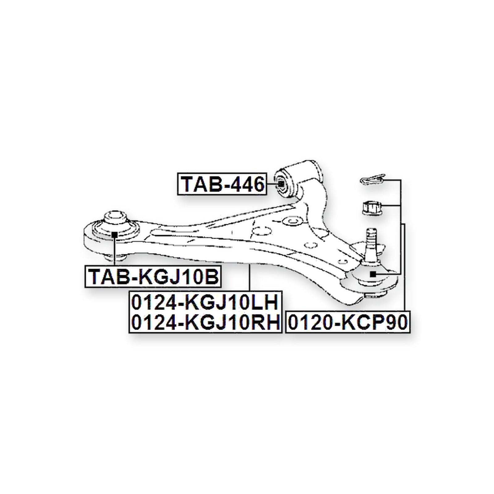 Toyota Eq Ev KPJ10 Front Lower Bushing, Control Arm