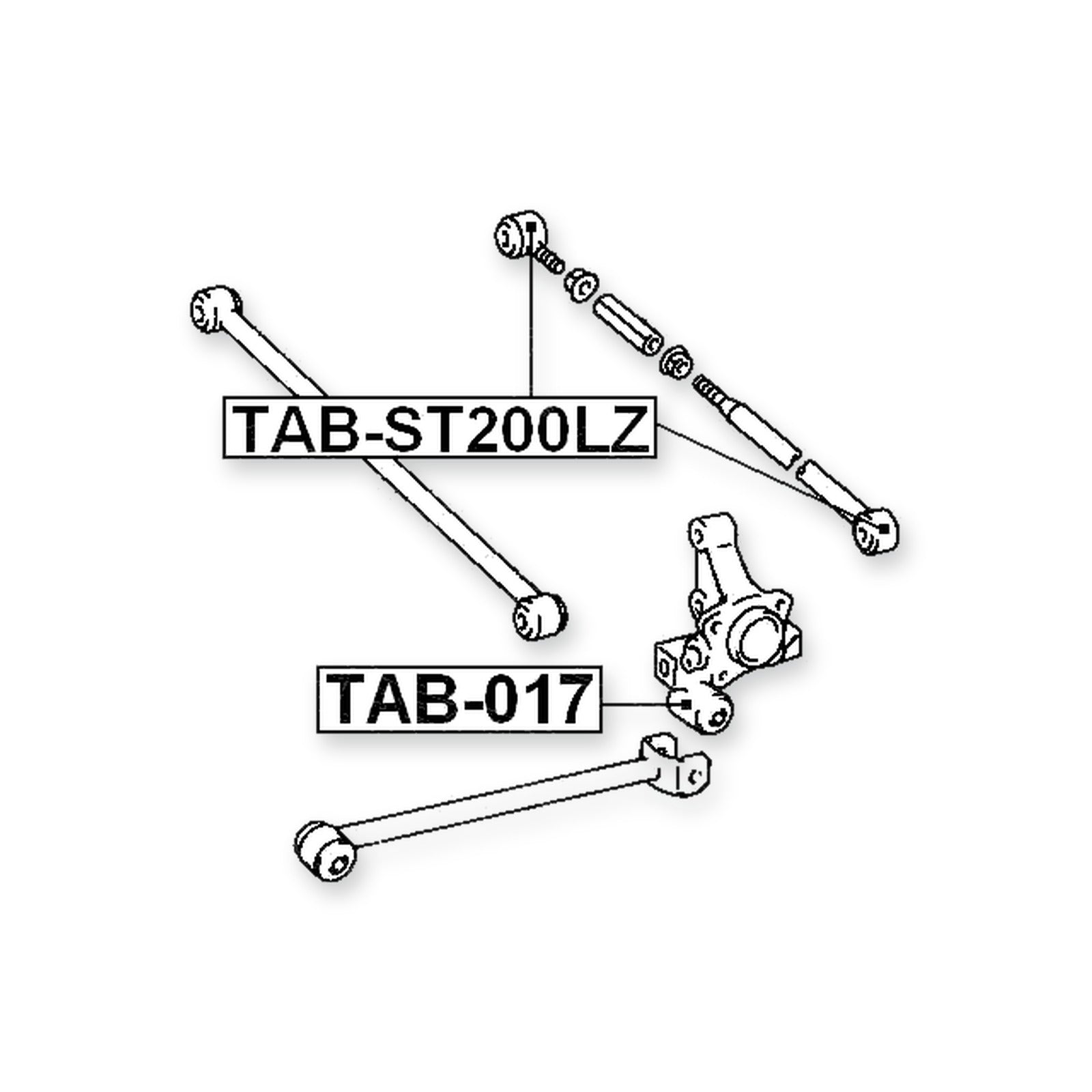 Toyota Avalon Rear Lower Floating Bushing, Transversal Rod