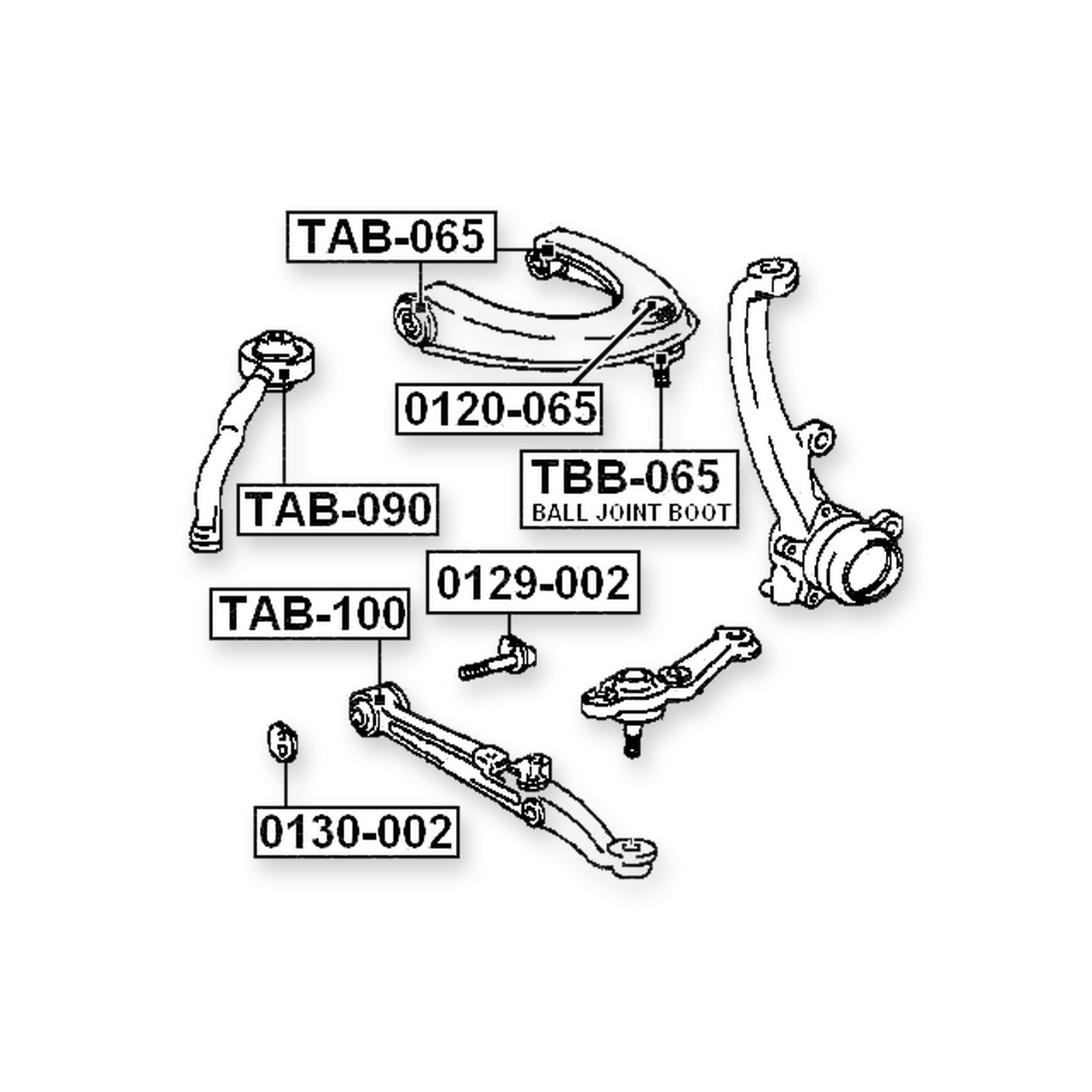 Lexus LS430 UCF30 Front Upper Control Arm Ball Joint Boot 31X31X15.5