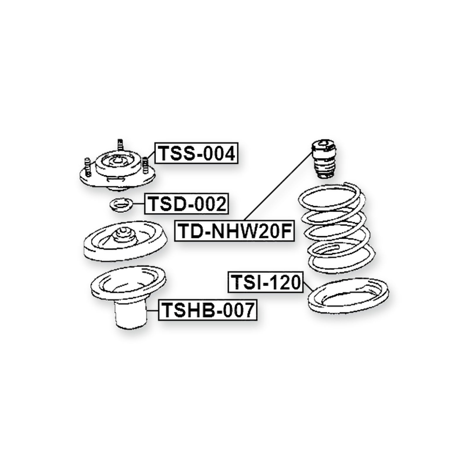 Toyota Opa Front Shock Absorber Jounce Bumper
