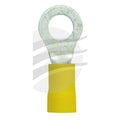 Ring Terminal 6mm Insul PVC Copper Sleeve DBL Crimp Yellow Jaylec
