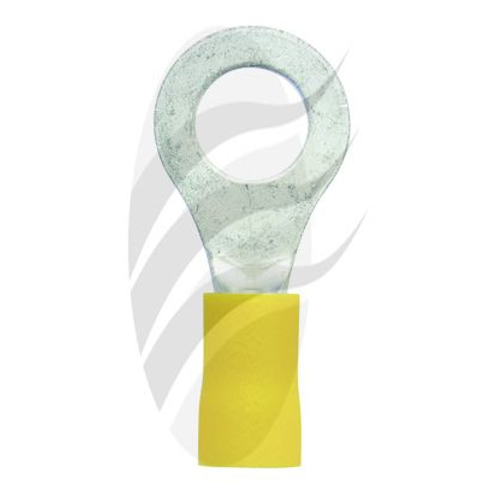 Ring Terminal 8mm Insul PVC Copper Sleeve DBL Crimp Yellow Jaylec