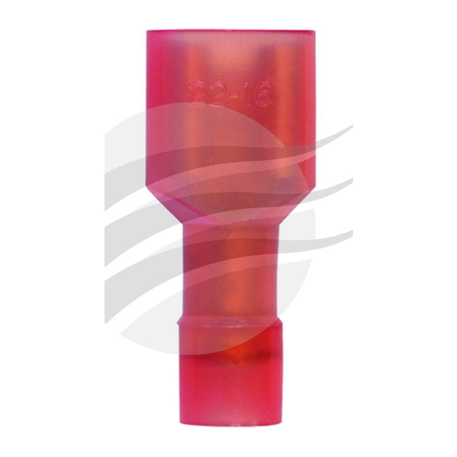 Female Blade Terminal 6.3mm Fuly Insul Nylon Copper Sleeve DBL Crimp Red Jaylec