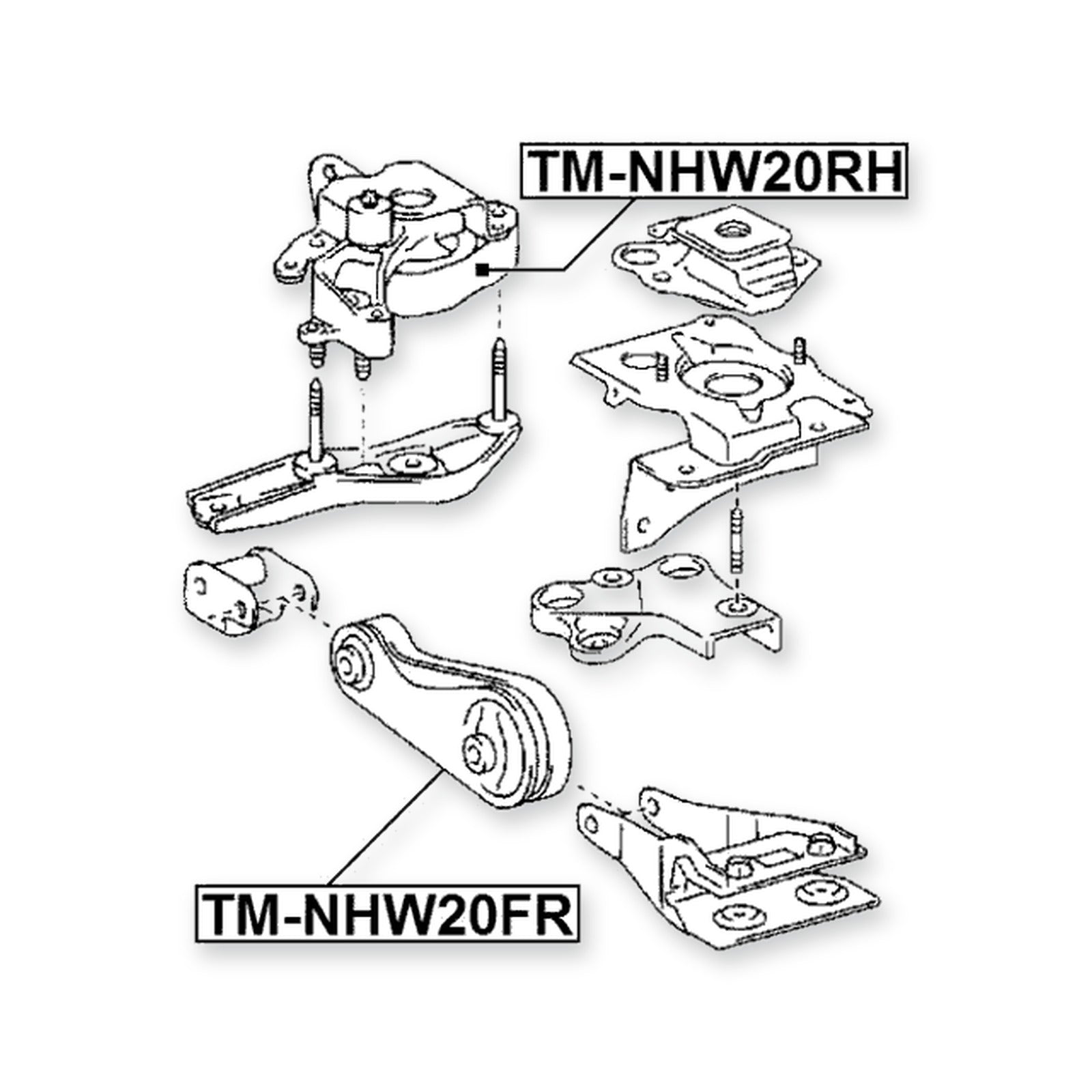 Toyota Prius NHW20 Front Engine Mount
