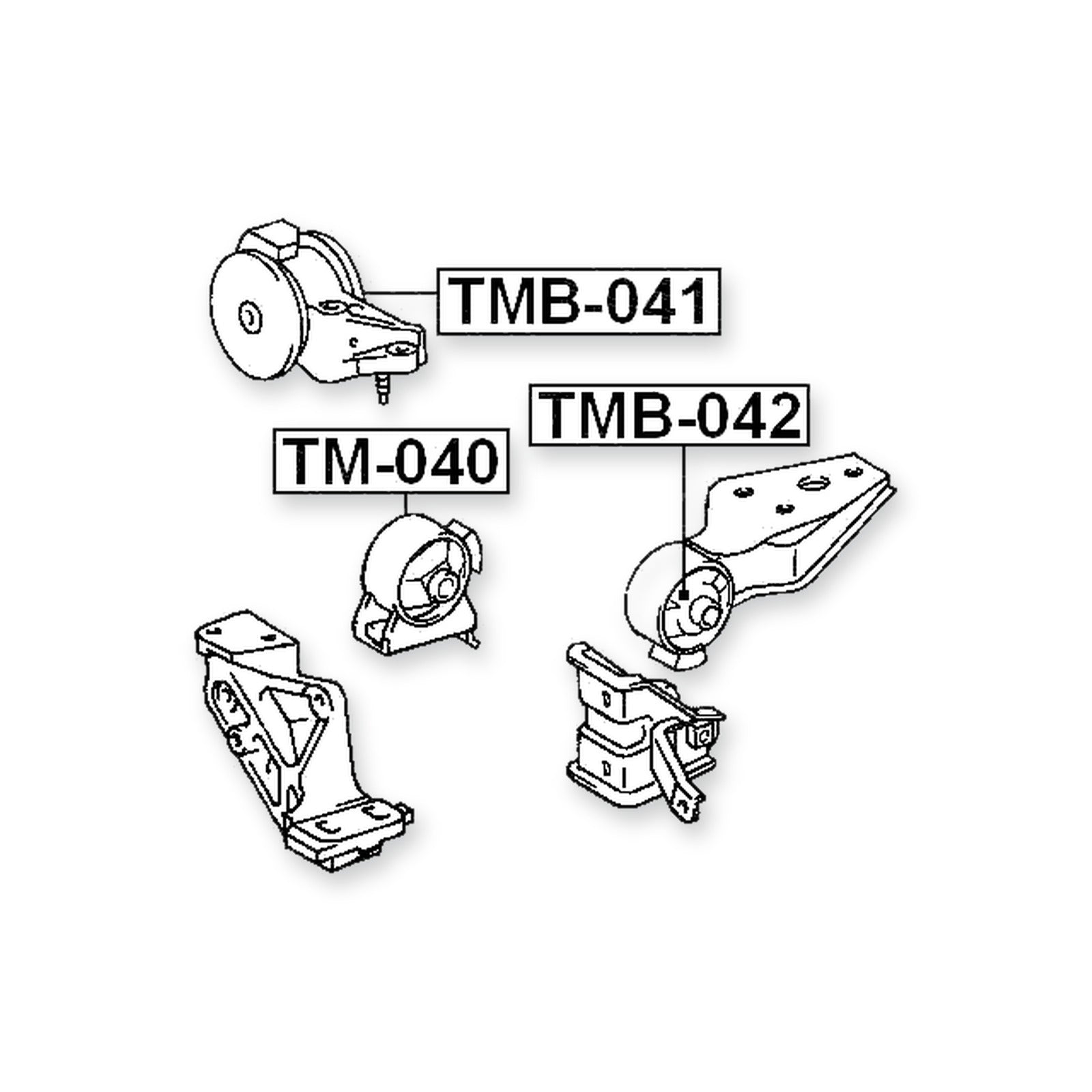 Toyota Corolla 2 Front Right Engine Mount Bushing Mt