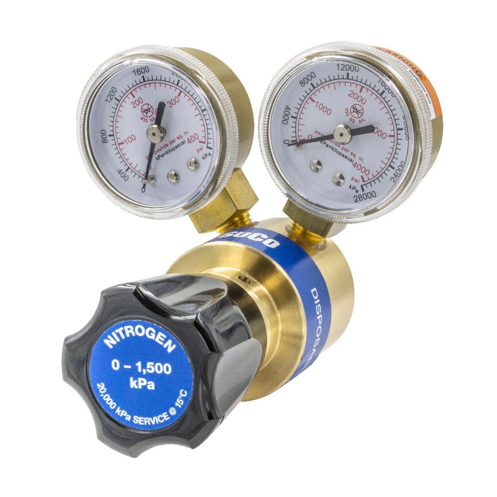JAYAIR Nitrogen Regulator 15,000 KPA OUT 1,500 KPA Disposable CYL
