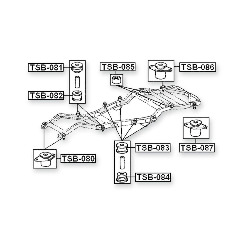 Toyota Land Cruiser Rear Left Frame Cushion