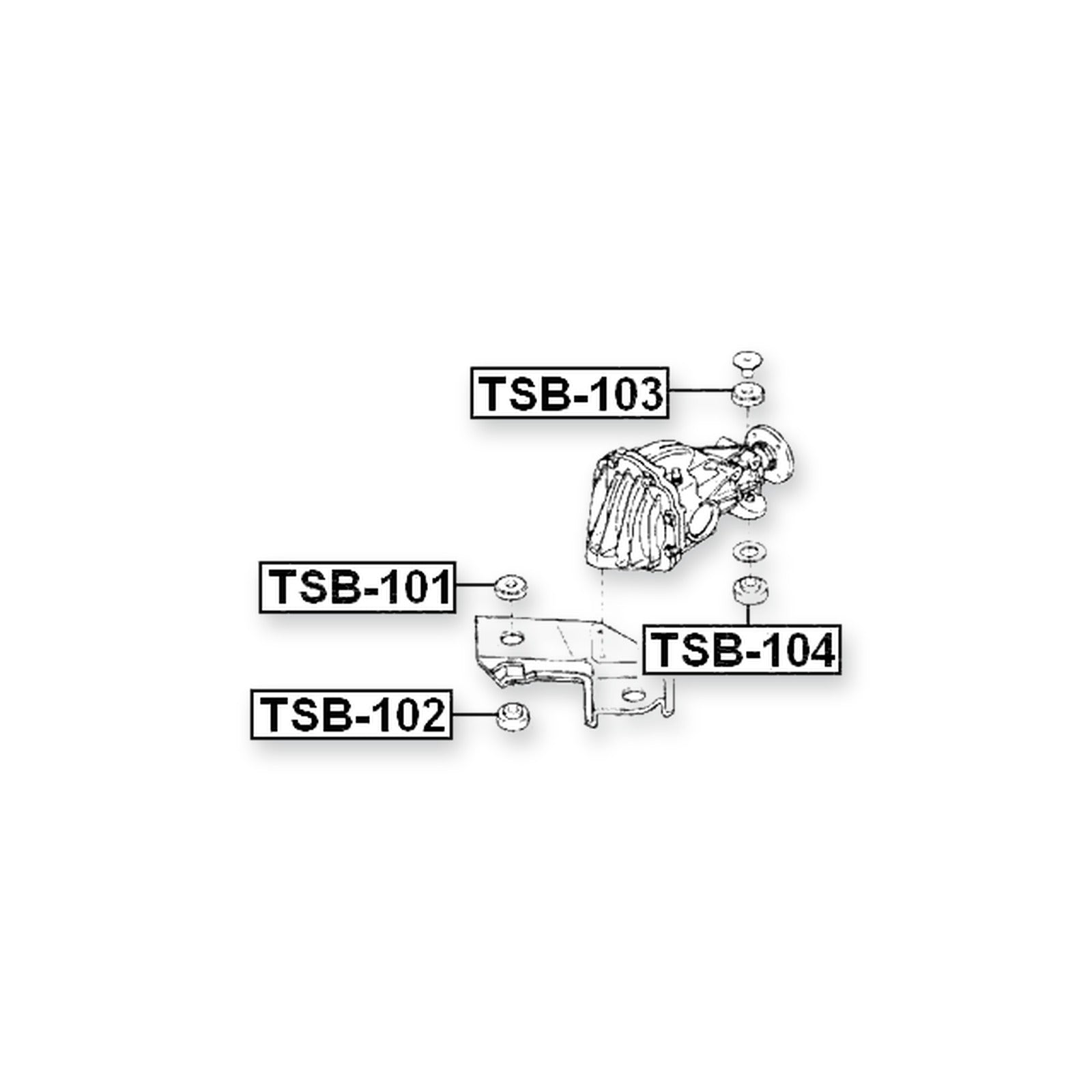 Daihatsu Terios J100/102/122 Front Differential Bushing