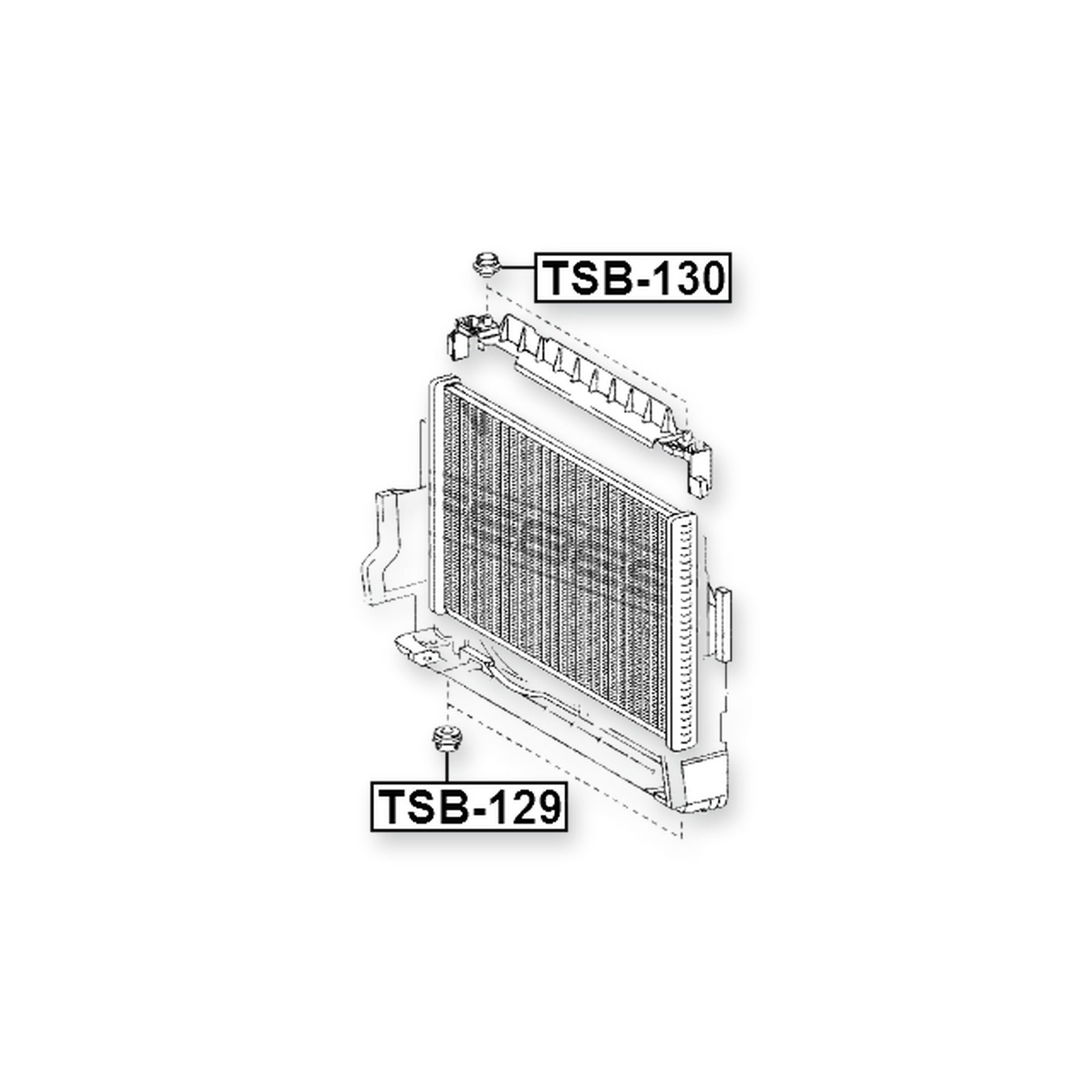 Toyota Alphard/Vellfire/Hv Upper Mount Rubber Radiator