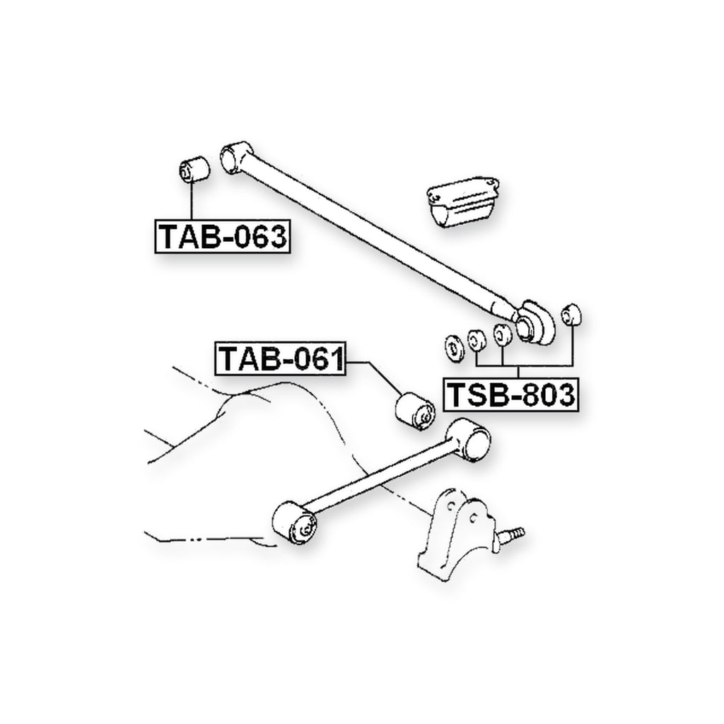 Daihatsu Rocky F70/75/77/80/85/ Rear Lower Bushing Lateral Control Rod