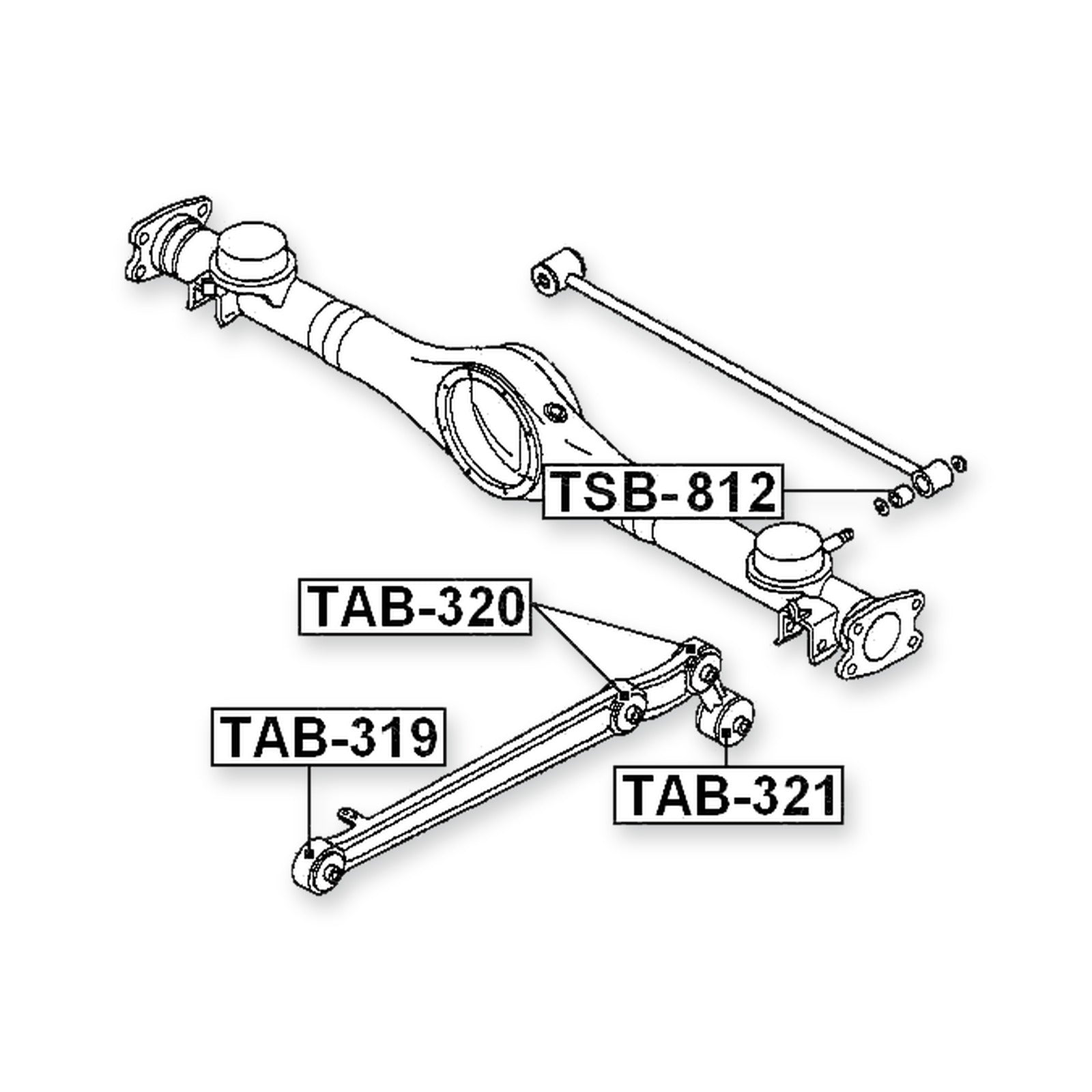 Toyota Bb Rear Lower Bushing Lateral Control Rod