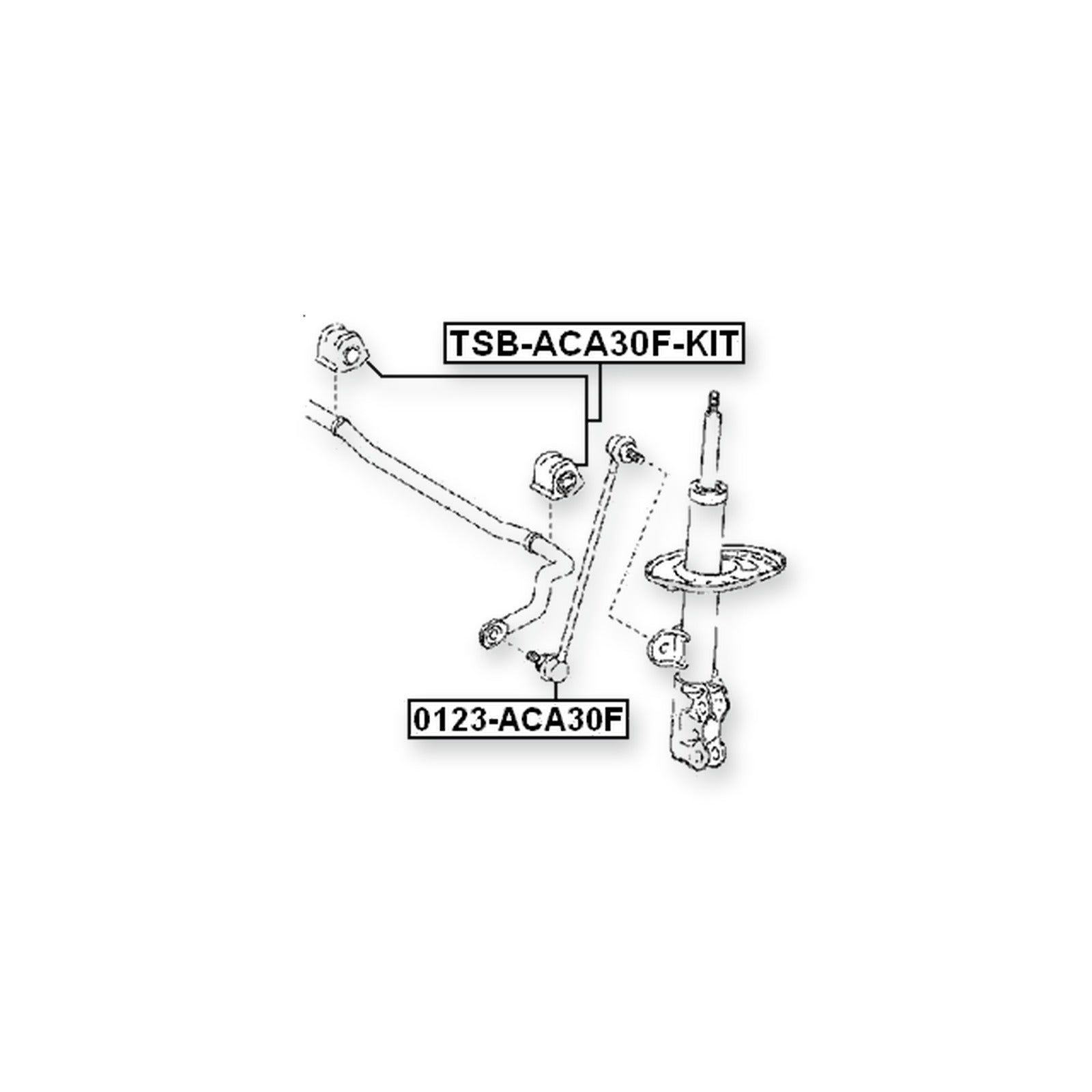 Toyota Auris Front Stabilizer Bar Bush Kit D23