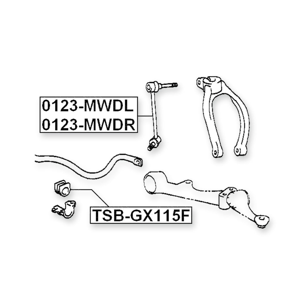 Toyota Brevis Front Stabilizer Bar Bush D21