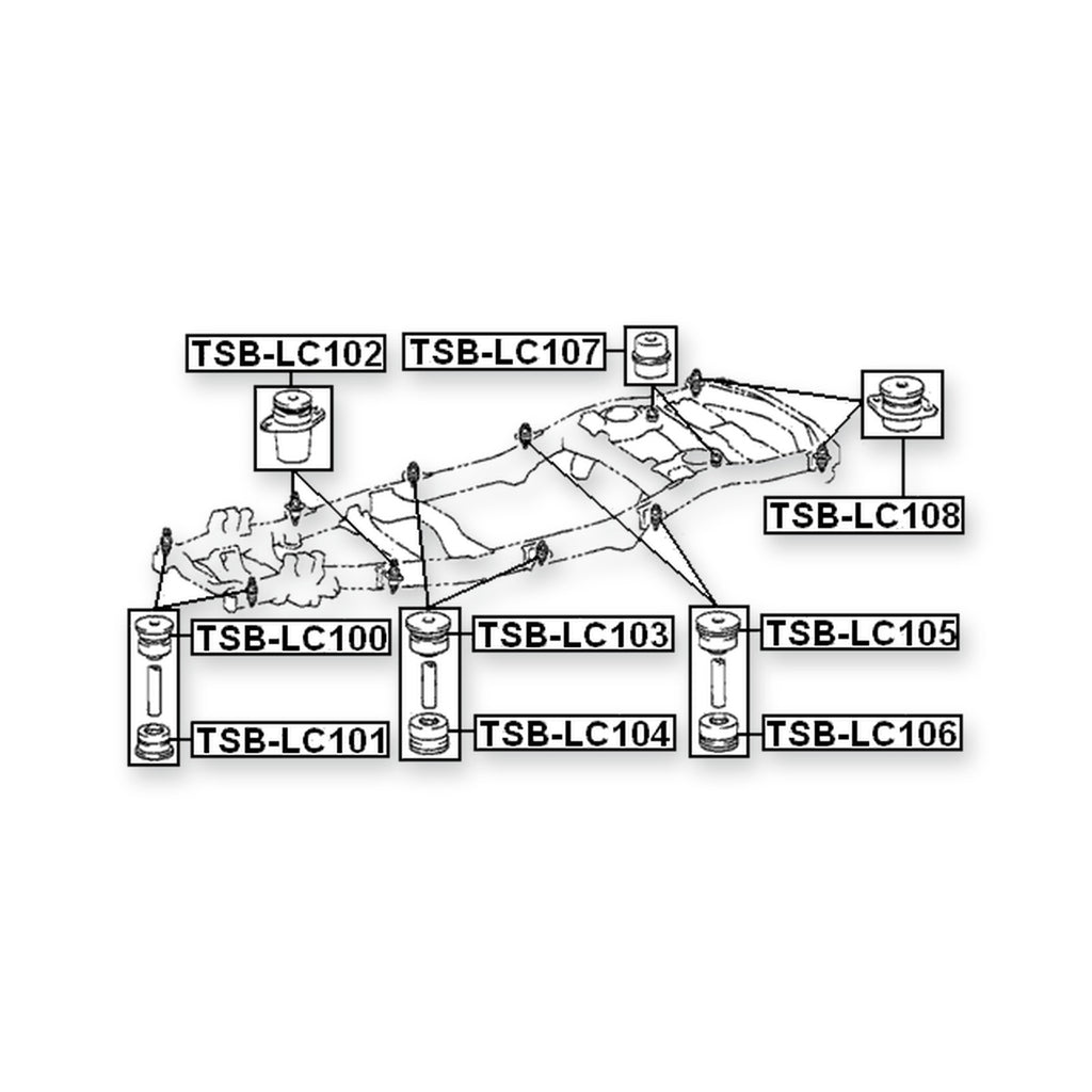 Lexus LX470 UZJ100 Upper Frame Cushion