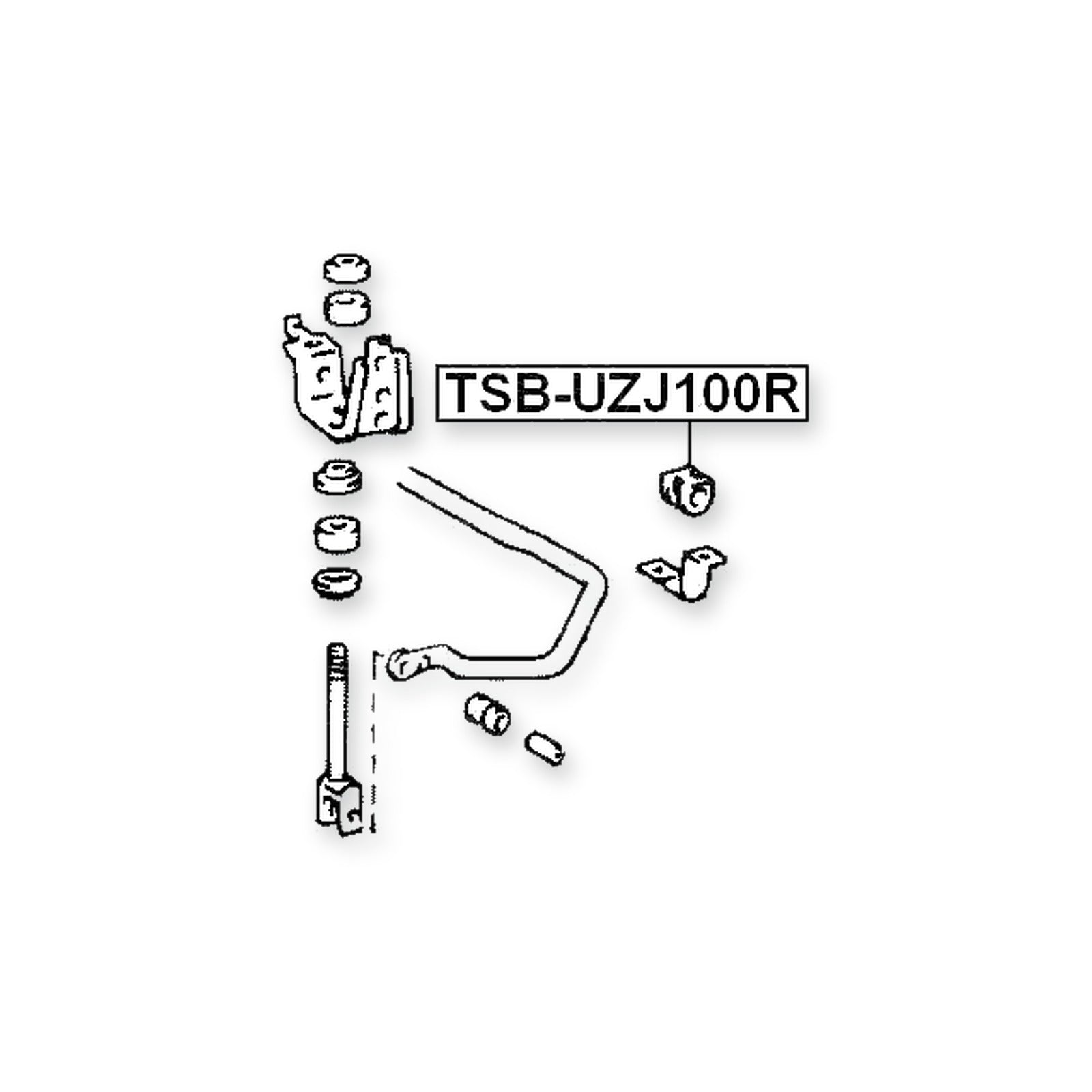 Toyota Land Cruiser Rear Stabilizer Bar Bush D23