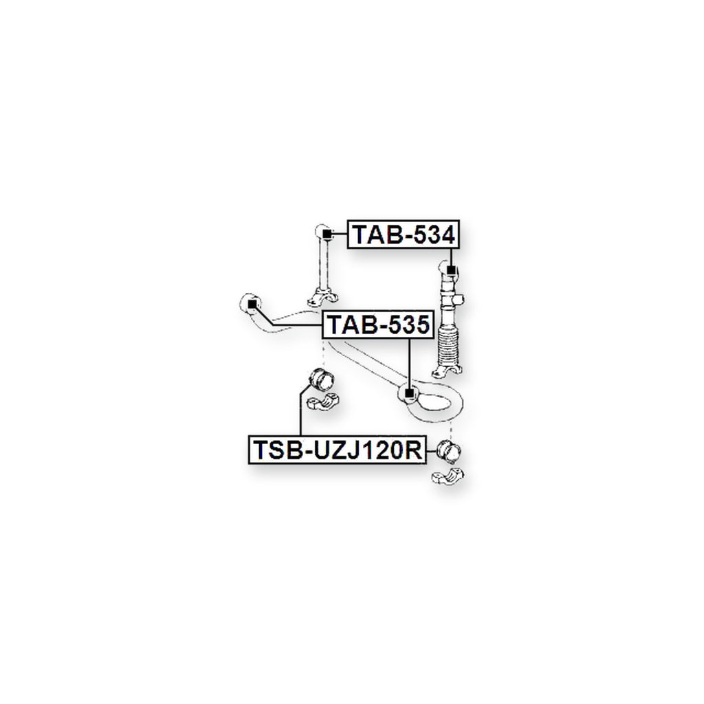 Lexus GX470 UZJ120 Rear Stabilizer Bar Bush D33