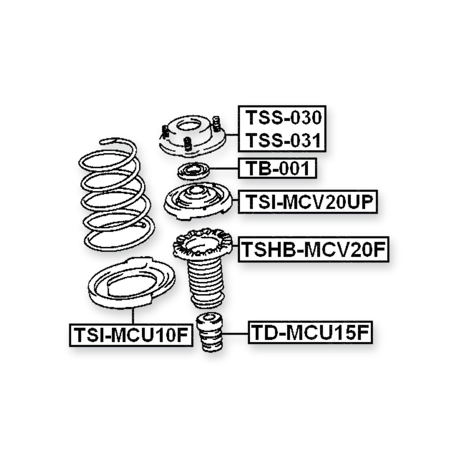 Toyota Avalon MCX10 Front Shock Absorber Boot