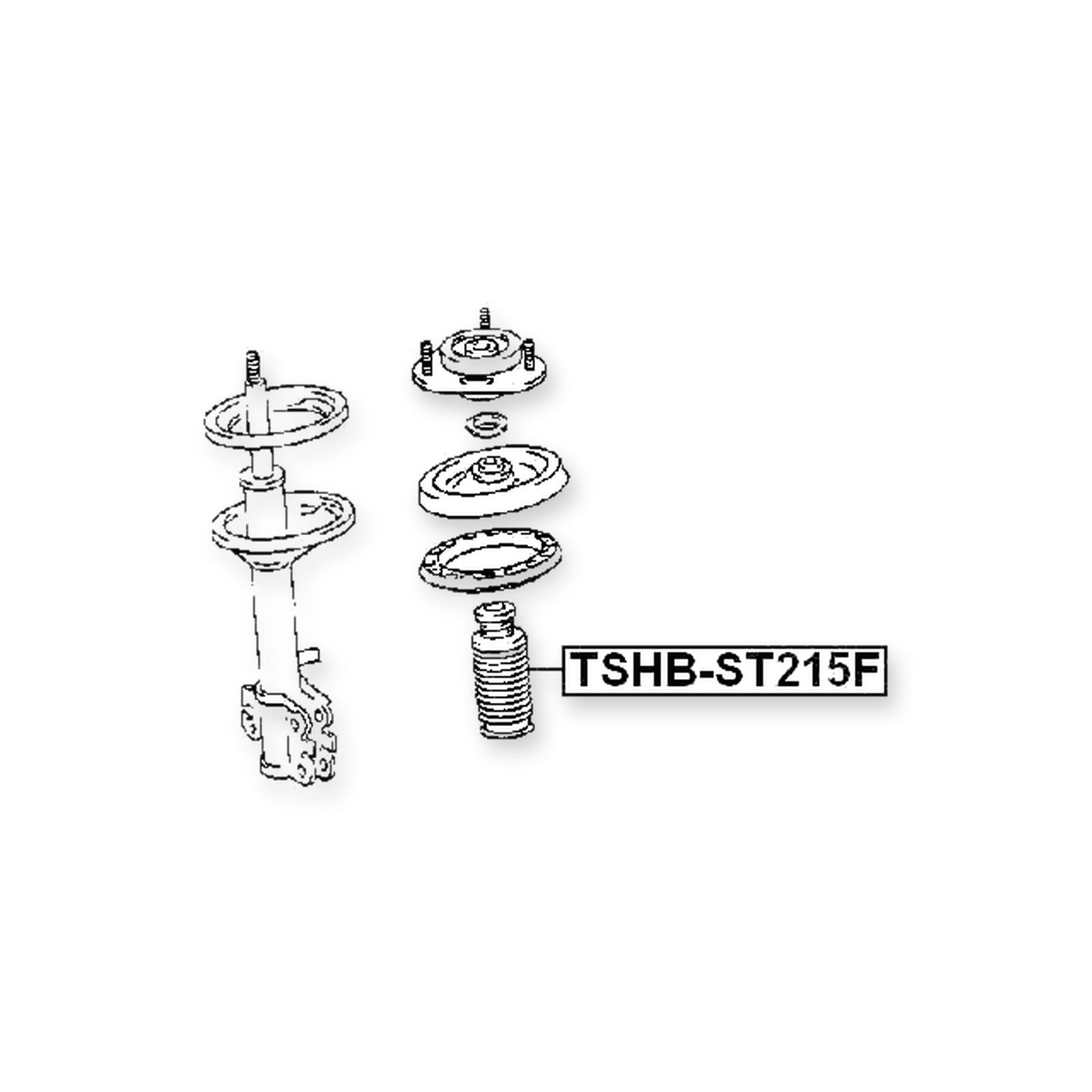 Toyota Caldina Front Boot With Jounce Bumper Shock Absorber D21