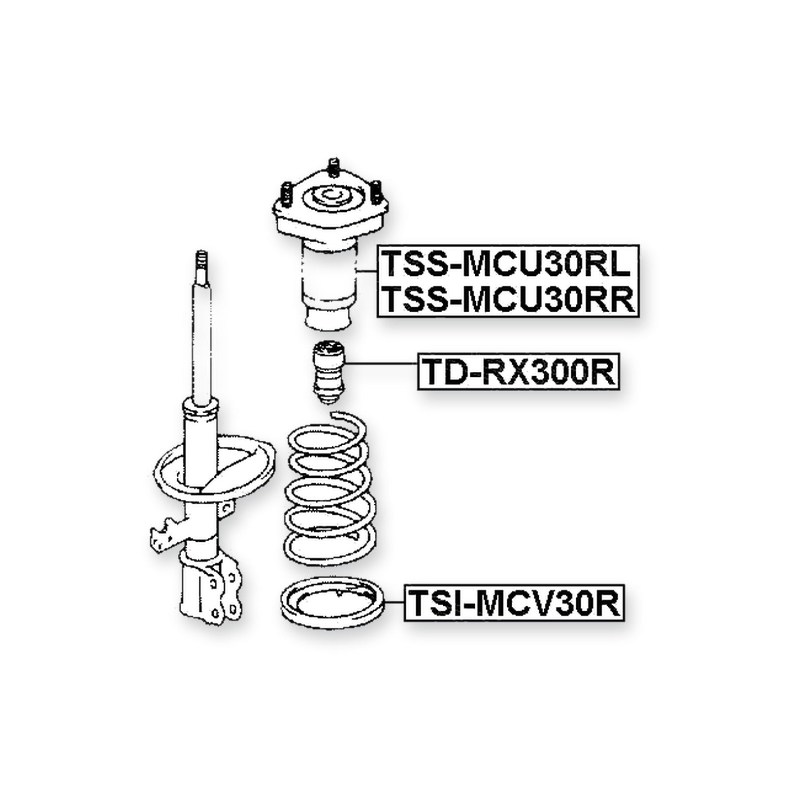 Lexus RX300/330/350 Rear Left Shock Absorber Mounting