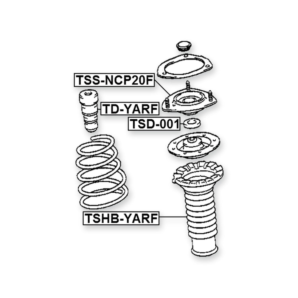 Toyota Echo NCP12 Front Shock Absorber Mounting