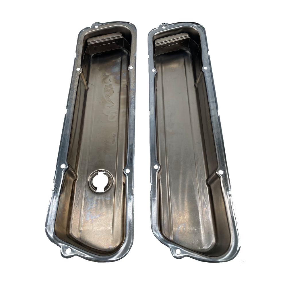TFI Racing Valve Covers Chrome Holden V8 253-308 OEM Blue/Black Motor baffled-pr