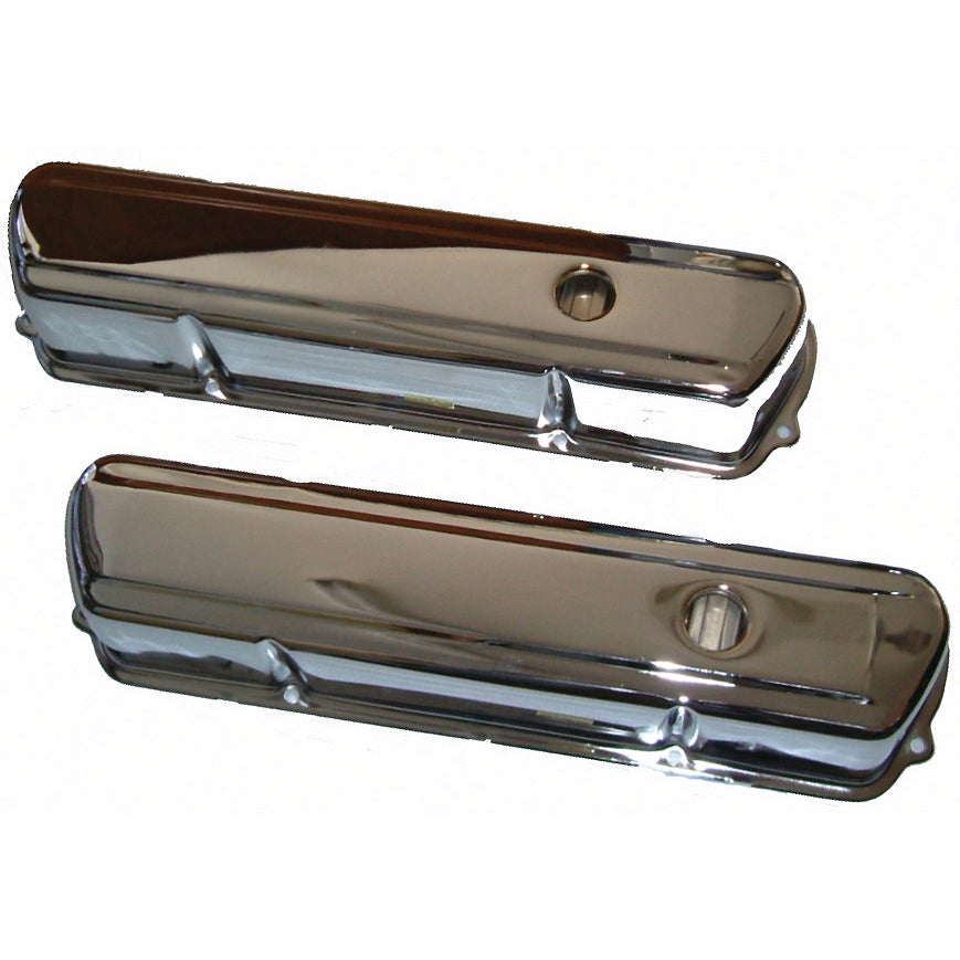 TFI Racing Valve Covers Holden V8 253-308 Tall Smooth Steel-pr. Suit Roller