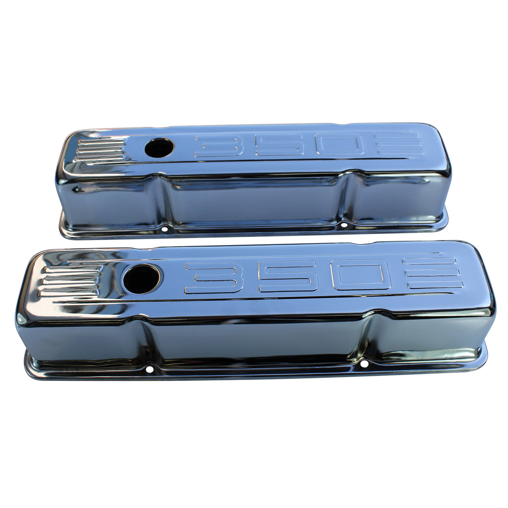 TFI Racing Valve Covers Chevrolet Sm Blk 283-400 Motor 350 Logo 1955-79