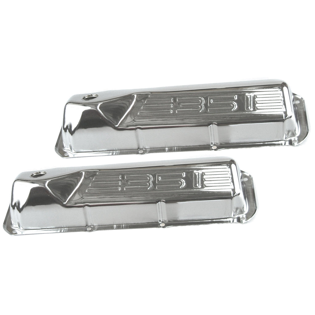 TFI Racing Valve Covers Chrome Ford V8 Cleveland 302-351-400 Motor Baffled-pr