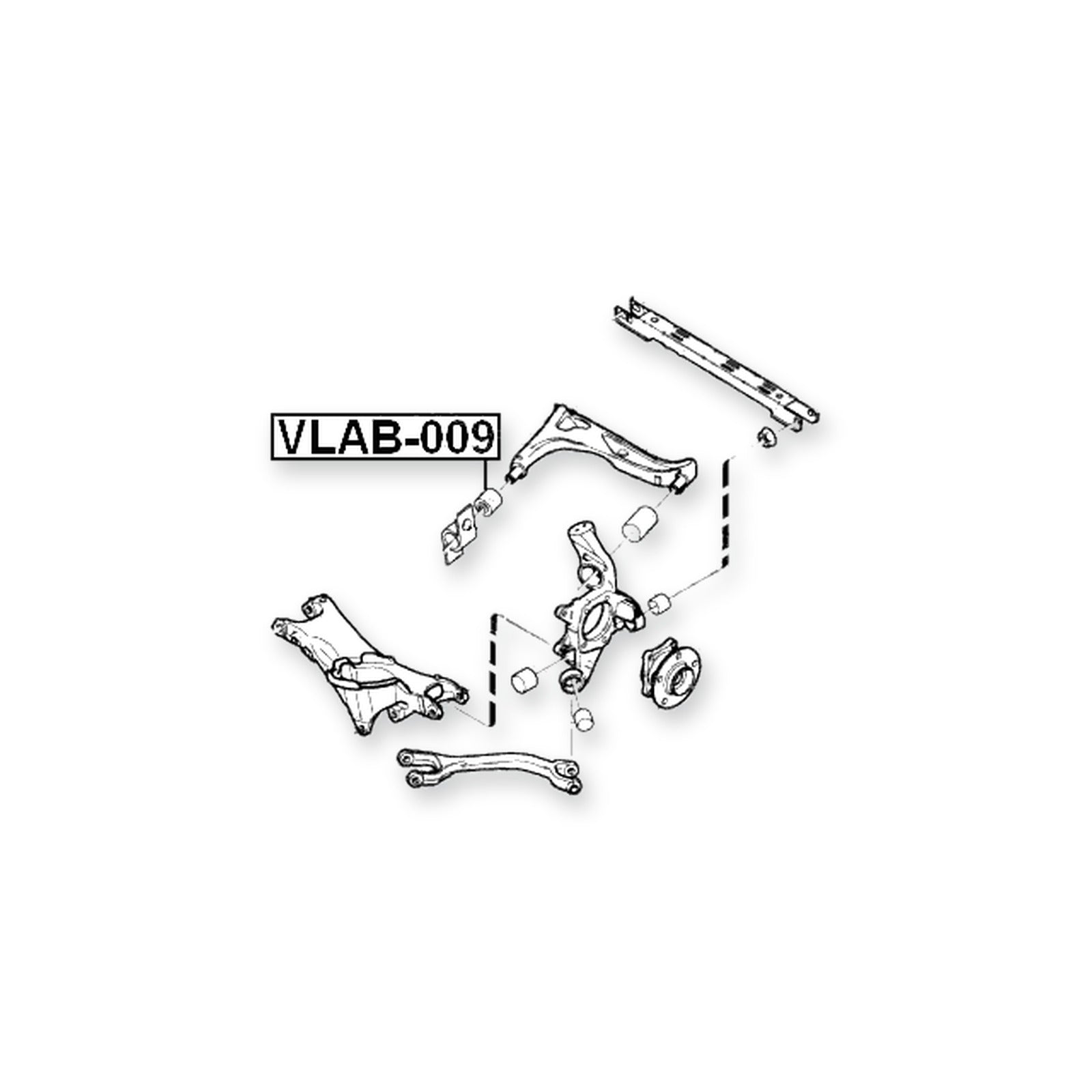 Volvo S60 Front Upper Bushing, Control Arm