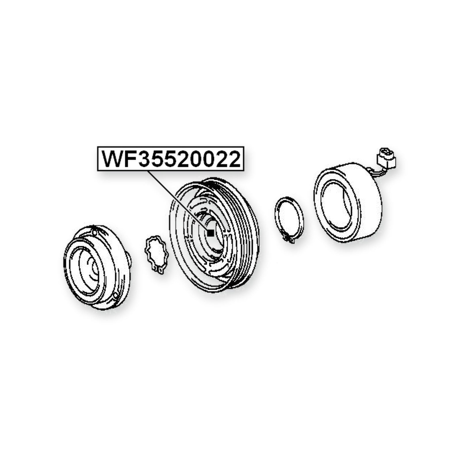 Ford Focus CB8 Air Conditioner Bearing 35X52X22 & More